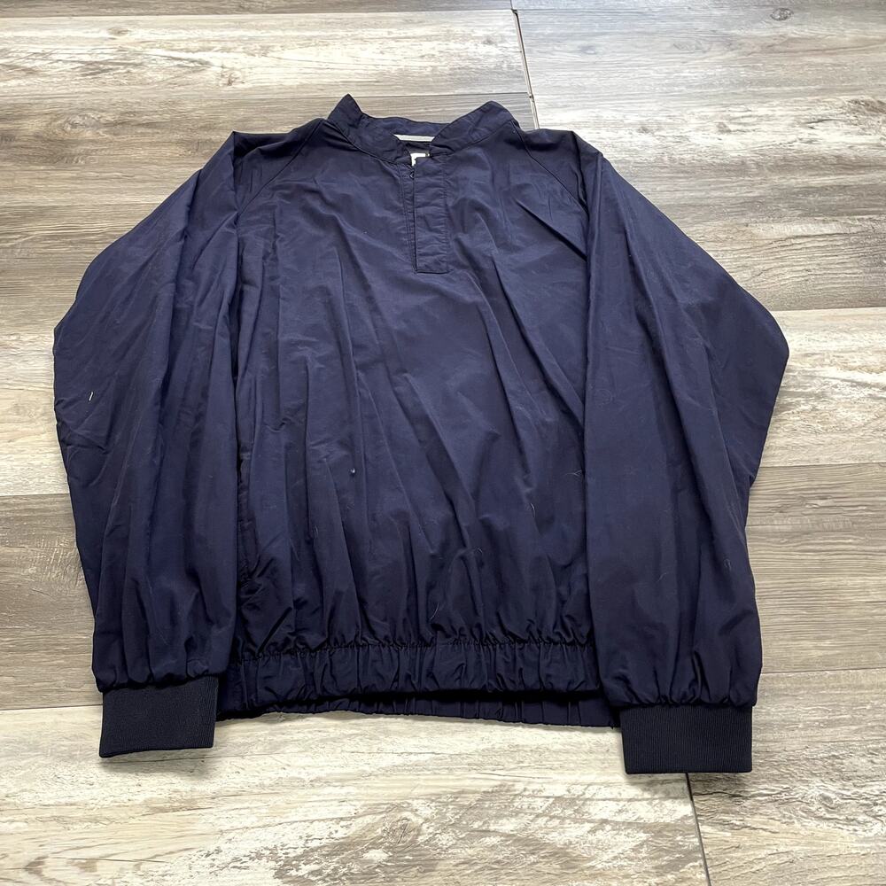 FootJoy Jacket FJ Navy Blue Mens‎ M Lightweight Golf Quarter Snap Windbreaker